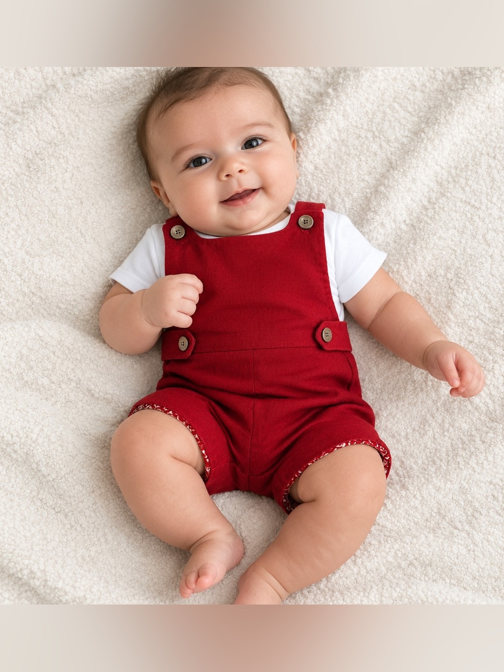 🆕 Edgehill Collection | Baby 100% Cotton Jon Jon Shortall Romper